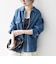 〈洗濯機可能〉ルーズ デニム カバーオール ジャケット［SHIPS any DENIM］