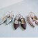 quaranciel: ポインテッド スリングバック フラット パンプス