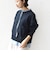 【WEB限定】〈手洗い可能〉ブラウス コンビ スウェット プルオーバー