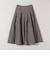 quaranciel:〈洗濯機可能〉ナイロン ステッチ タック フレア スカート