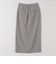 quaranciel:〈手洗い可能〉ウーステッド Iライン スリット スカート（セットアップ対応）