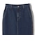 SHIPS Primary Navy Label:ワンウォッシュ 5ポケット デニム スカート