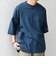 【SHIPS any別注】Champion: ロゴ刺繍 ドルマン キャンプポケット Tシャツ◇