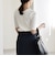 quaranciel:〈洗濯機可能〉テレコ リブ クルー ヘンリー 2way ハーフスリーブ TEE