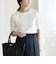 quaranciel:〈洗濯機可能〉テレコ リブ クルー ヘンリー 2way ハーフスリーブ TEE