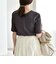 quaranciel:〈洗濯機可能〉テレコ リブ クルー ヘンリー 2way ハーフスリーブ TEE