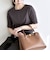 quaranciel:〈洗濯機可能〉テレコ リブ クルー ヘンリー 2way ハーフスリーブ TEE