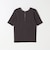 quaranciel:〈洗濯機可能〉テレコ リブ クルー ヘンリー 2way ハーフスリーブ TEE