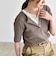 quaranciel:〈洗濯機可能〉テレコ リブ クルー ヘンリー 2way ハーフスリーブ TEE