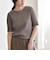 quaranciel:〈洗濯機可能〉テレコ リブ クルー ヘンリー 2way ハーフスリーブ TEE