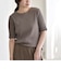 quaranciel:〈洗濯機可能〉テレコ リブ クルー ヘンリー 2way ハーフスリーブ TEE