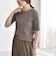 quaranciel:〈洗濯機可能〉テレコ リブ クルー ヘンリー 2way ハーフスリーブ TEE