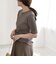 quaranciel:〈洗濯機可能〉テレコ リブ クルー ヘンリー 2way ハーフスリーブ TEE