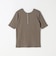 quaranciel:〈洗濯機可能〉テレコ リブ クルー ヘンリー 2way ハーフスリーブ TEE