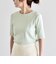 quaranciel:〈洗濯機可能〉テレコ リブ クルー ヘンリー 2way ハーフスリーブ TEE