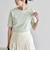 quaranciel:〈洗濯機可能〉テレコ リブ クルー ヘンリー 2way ハーフスリーブ TEE
