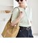 quaranciel:〈洗濯機可能〉テレコ リブ クルー ヘンリー 2way ハーフスリーブ TEE