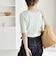 quaranciel:〈洗濯機可能〉テレコ リブ クルー ヘンリー 2way ハーフスリーブ TEE