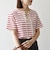 SHIPS any:〈洗濯機可能〉マリンボーダー レースアップ ショートスリーブ TEE