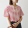 SHIPS any:〈洗濯機可能〉マリンボーダー レースアップ ショートスリーブ TEE