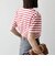 SHIPS any:〈洗濯機可能〉マリンボーダー レースアップ ショートスリーブ TEE