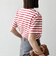 SHIPS any:〈洗濯機可能〉マリンボーダー レースアップ ショートスリーブ TEE
