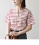SHIPS any:〈洗濯機可能〉マリンボーダー レースアップ ショートスリーブ TEE