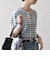 SHIPS any:〈洗濯機可能〉マリンボーダー レースアップ ショートスリーブ TEE