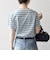 SHIPS any:〈洗濯機可能〉マリンボーダー レースアップ ショートスリーブ TEE