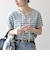 SHIPS any:〈洗濯機可能〉マリンボーダー レースアップ ショートスリーブ TEE