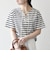 SHIPS any:〈洗濯機可能〉マリンボーダー レースアップ ショートスリーブ TEE