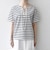 SHIPS any:〈洗濯機可能〉マリンボーダー レースアップ ショートスリーブ TEE