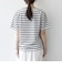 SHIPS any:〈洗濯機可能〉マリンボーダー レースアップ ショートスリーブ TEE