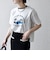 【SHIPS any別注】Collegiate Pacific:〈洗濯機可能〉V ガゼット プリント & 刺繍 Tシャツ