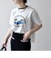 【SHIPS any別注】Collegiate Pacific:〈洗濯機可能〉V ガゼット プリント & 刺繍 Tシャツ