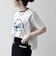 【SHIPS any別注】Collegiate Pacific:〈洗濯機可能〉V ガゼット プリント & 刺繍 Tシャツ