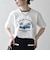 【SHIPS any別注】Collegiate Pacific:〈洗濯機可能〉V ガゼット プリント & 刺繍 Tシャツ