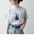 【SHIPS any別注】Collegiate Pacific:〈洗濯機可能〉V ガゼット プリント & 刺繍 Tシャツ