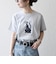 【SHIPS any別注】Collegiate Pacific:〈洗濯機可能〉V ガゼット プリント & 刺繍 Tシャツ