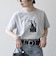【SHIPS any別注】Collegiate Pacific:〈洗濯機可能〉V ガゼット プリント & 刺繍 Tシャツ
