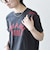【SHIPS any別注】Collegiate Pacific:〈洗濯機可能〉V ガゼット プリント & 刺繍 Tシャツ