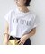 メルティ コットン プリント ロゴ ショート スリーブ Tシャツ