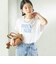 メルティ コットン プリント ロゴ ショート スリーブ Tシャツ