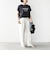メルティ コットン プリント ロゴ ショート スリーブ Tシャツ