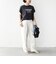 メルティ コットン プリント ロゴ ショート スリーブ Tシャツ