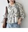 SHIPS any:〈洗濯機可能〉バンダナ プリント カシュクール フリル ブラウス