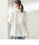 〈手洗い可能〉ポリエステル コットン ギャザー 切替 羽織 シャツ