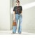 SHIPS Primary Navy Label:LUMIERE フロッキー プリント TEE