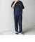SHIPS any:〈UVカット〉FUTURE LINEN CANVAS リネンライク セミワイド パンツ◇