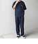 SHIPS any:〈UVカット〉FUTURE LINEN CANVAS リネンライク セミワイド パンツ◇